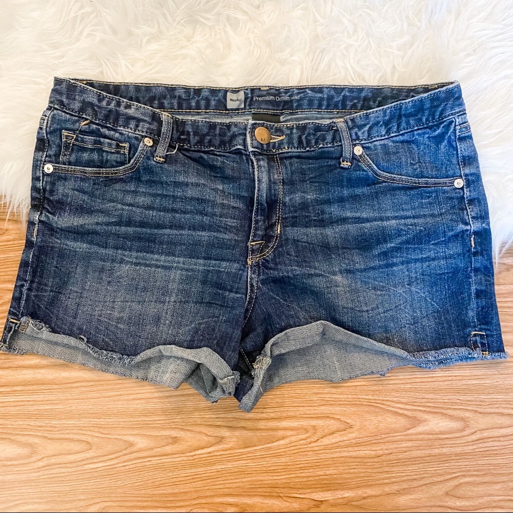Mossimo Premium Denim Cutoff Shorts Dark Wash